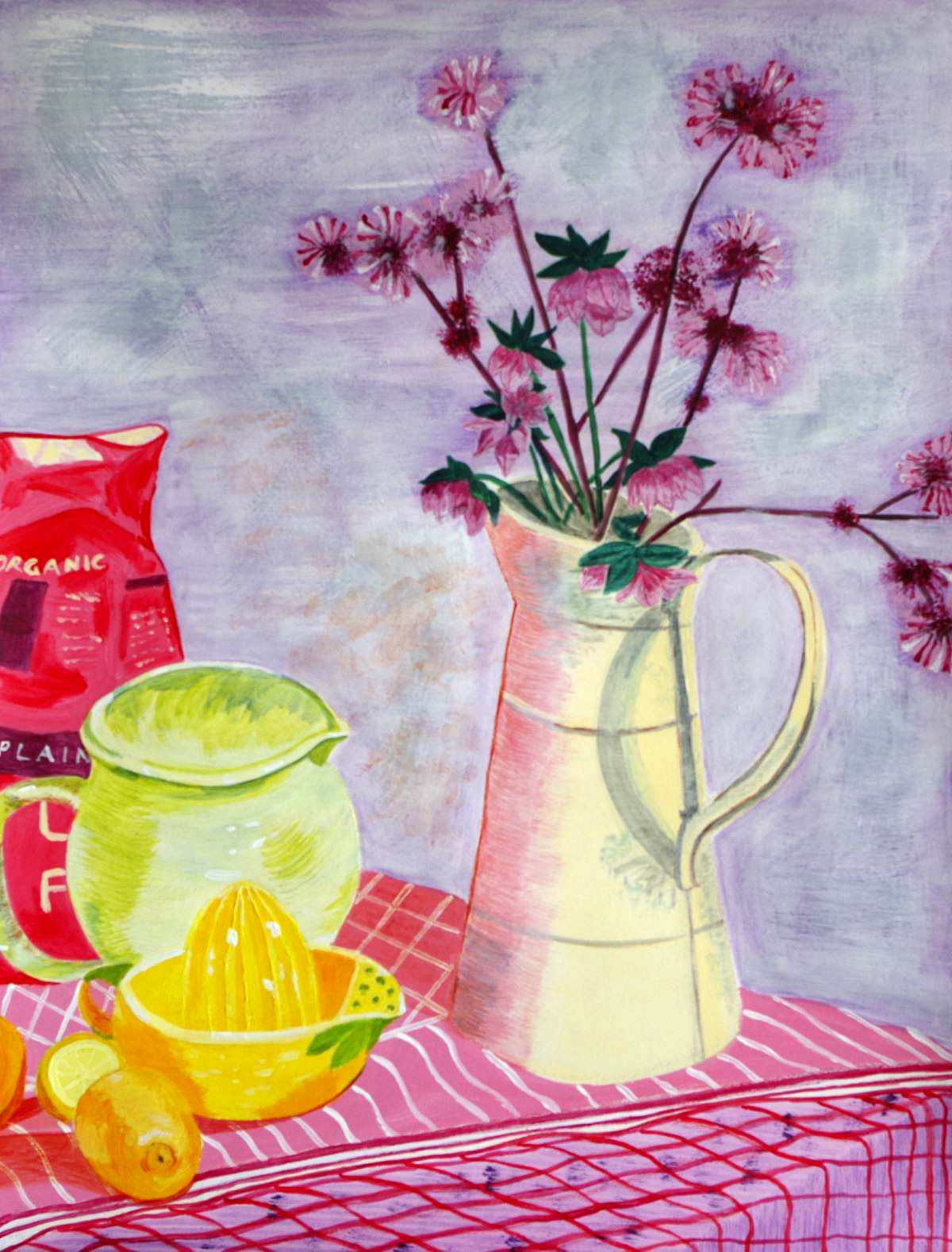  Colourful, still life, painting by Christine Seymour 